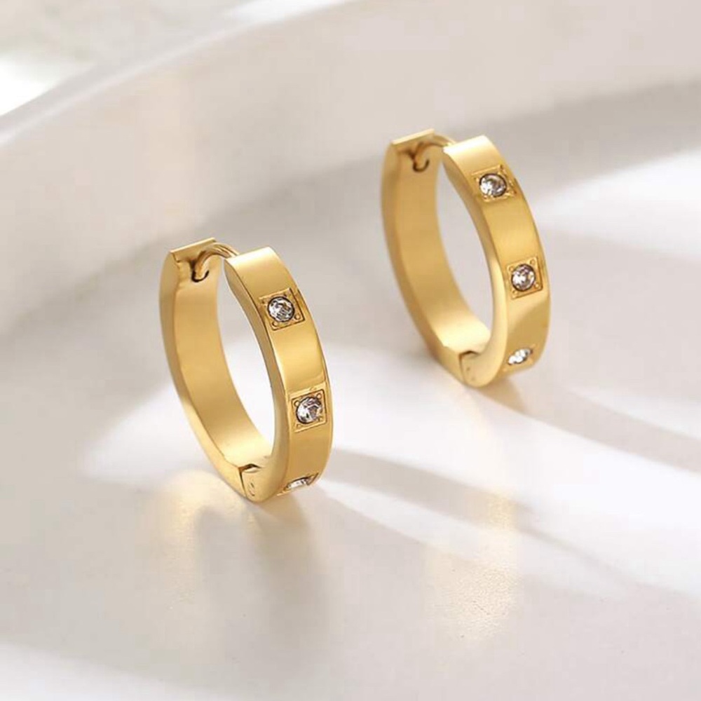 1 Pair Women Stainless Steel Hoop Earring - Picture 8 of 9